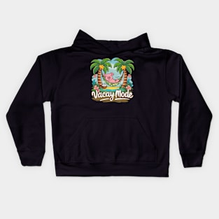 Aloha Hawaiian Pig Vacay Mode Kids Hoodie